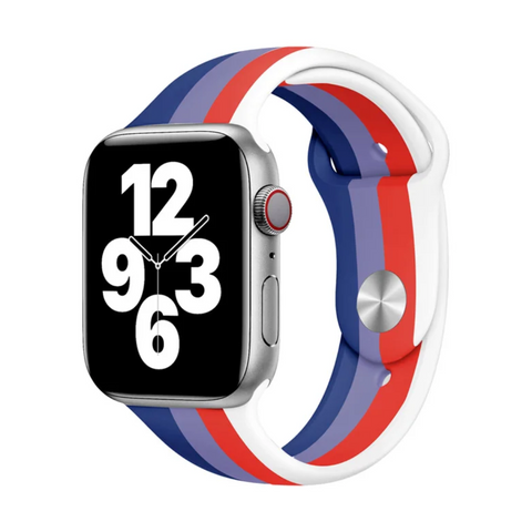 Correa de Silicona Azul-Rojo Apple Watch 42/44/45/49 mm