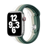 Correa Silicona Verde-Blanco Apple Watch 42/44/45/49 mm
