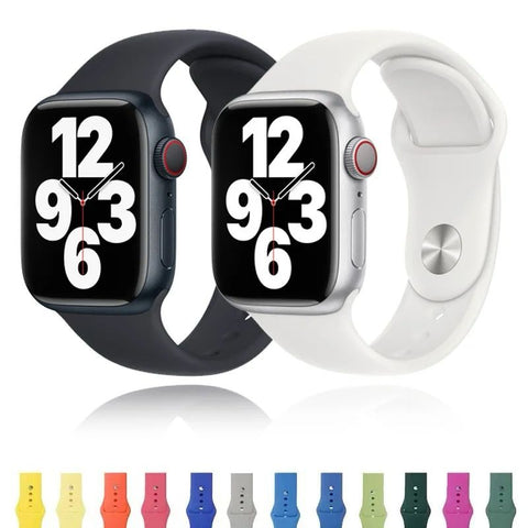 Correa de silicona colores Apple Watch 42/44/45/49 mm