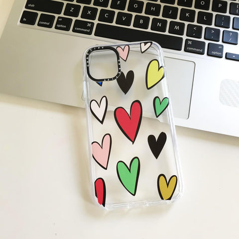 Case Corazones de colores iPhone 11