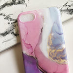 Marmol Case silicona Rosado Y Morado iPhone 7/8 y SE 2020