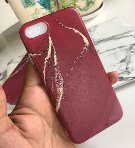 Marmol Case silicona Rojo iPhone 7/8 Y SE 2020