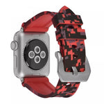 Correa Silicona Camouflage Rojo-Negro Apple Watch 38/40/41 mm