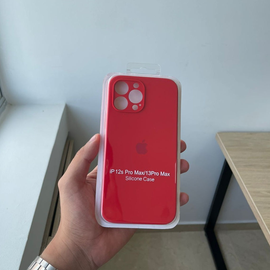 CELLBOX Carcasa Silicona con Protector Cámara para iPhone 13 Pro Max -  Roja…