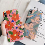 Estampado de flores Rojas iPhone XS Max