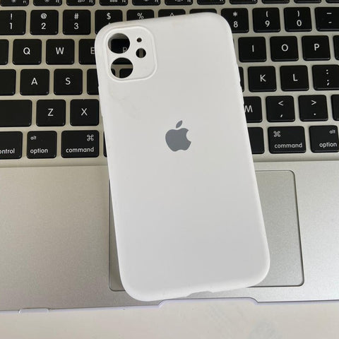 Silicone Case Blanco iPhone 11 Pro Max (Cerrado Camara)